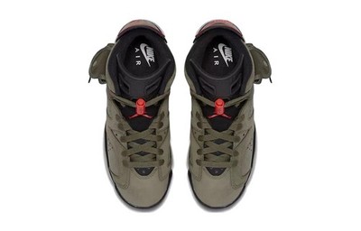 Size 4.5 (GS) - Jordan 6 Retro x Travis Scott Mid Olive for sale