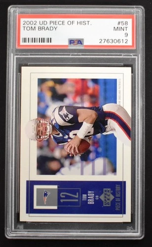Tom Brady 2002 UD Piece Of History #58 New England Patriots PSA 9 MINT