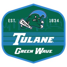 Tulane University Green Wave Scenic Background Offic. Lic. Sticker/Magnet