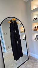 Michelle Keegan For Very Black Waistcoat V-Neck Button Front Maxi Dress Size 10