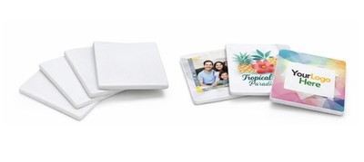 Keramik Sublimation Untersetzer Quadratisch | 4er Pack | Personalisierter Druck