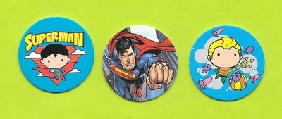 3er Set Pogs - Justice League - McDonald's - Nr. 15, 19, 22 - 2019