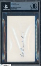 Bill Quackenbush Signed 3x5 Index Card BGS BAS Beckett AUTO