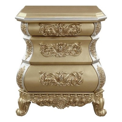 ACME Seville Nightstand in Gold