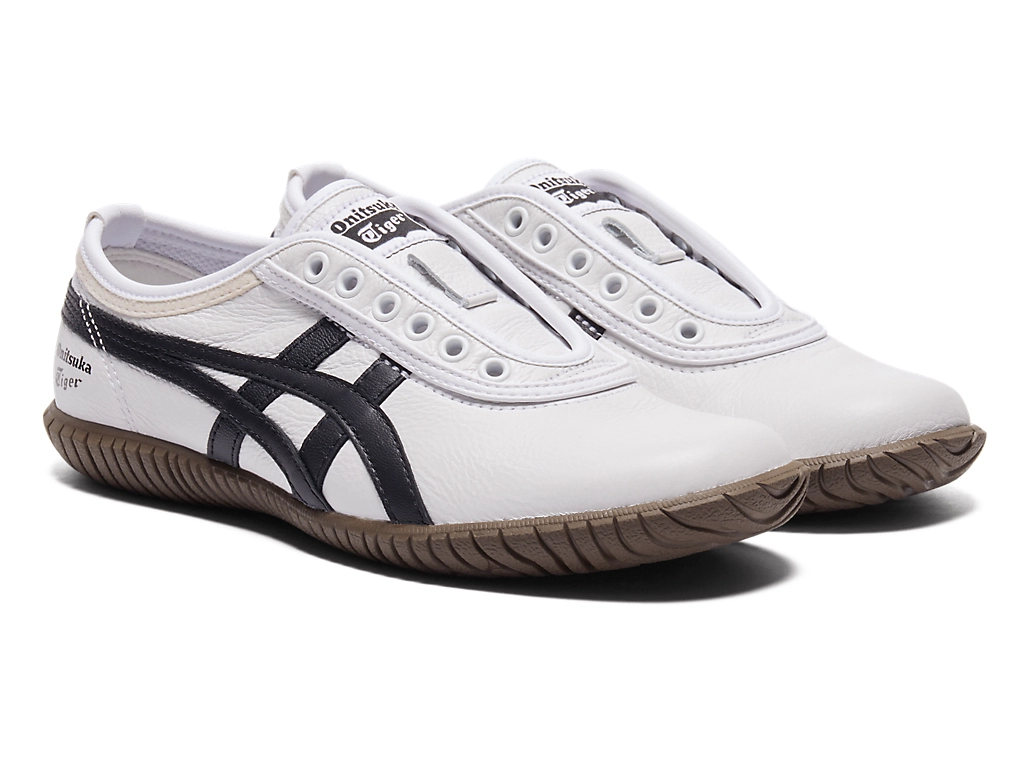 Onitsuka Tiger Tsunahiki Slip-On White Black 1183C529-101 | eBay