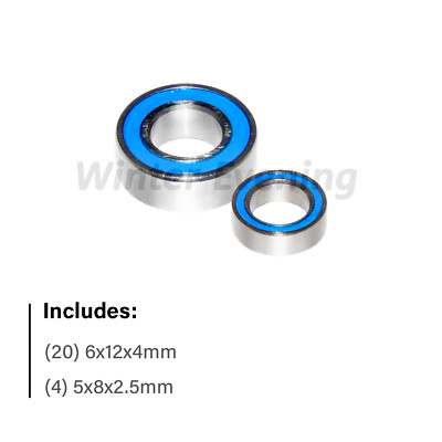 Kit 24 Roulements ABEC 5 Pour Tamiya Super Clod Buster (58065) - Neuf Daytona RC Parts