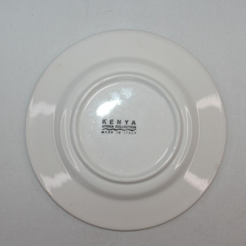 Kenya Africa Collection 8" Giraffe Zebra Salad Plates Set Of 2 L. Mauri Italy - Picture 6 of 12