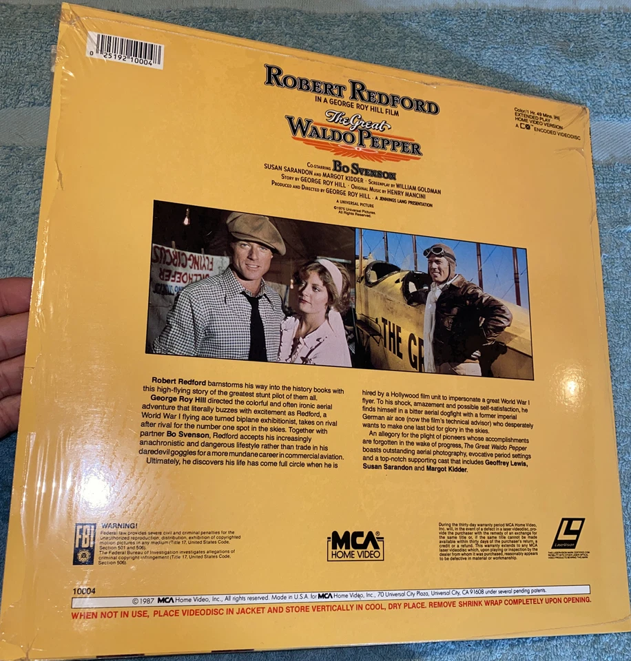 THE GREAT WALDO PEPPER Laserdisc LD ROBERT REDFORD Foto 2 de 4