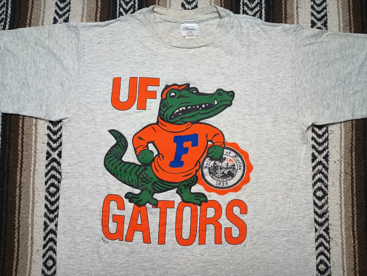 Florida Gators vtg T Shirt Big Print 80s 90s college