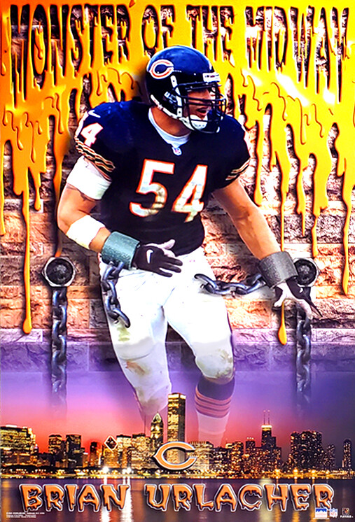 Brian Urlacher MONSTER OF THE MIDWAY Chicago Bears 2001