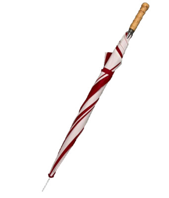 London Fog Vintage  Manual Open 58'' Sport Stick Umbrella Red/White