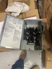 Eaton DG321NGB Series B 30A 240V Indoor Safety Switch Disconnect Used