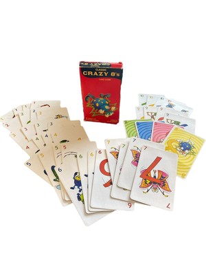 Large Crazy Eights Card Game Playing Cards Big Easy Read Complete Grandparents