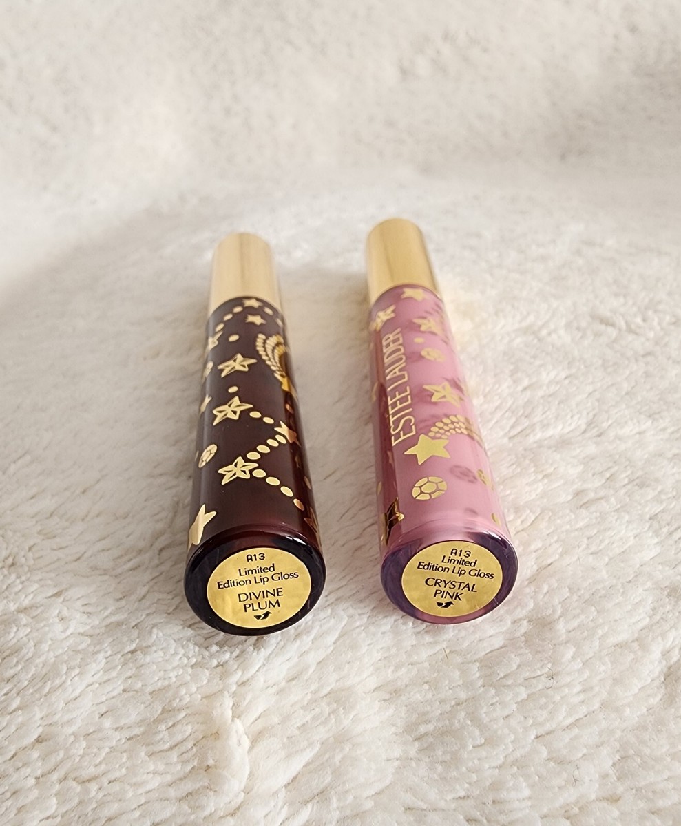 New limited-edition Estee Lauder lip Gloss lot of 2, CRYSTAL PINK
