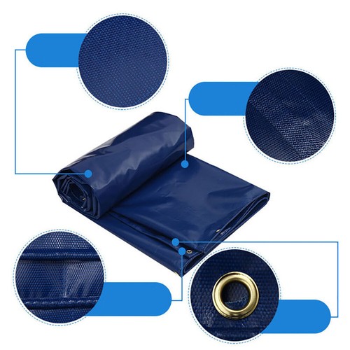 Waterproof Anti-UV Tarpaulin Tarp Canvas Heavy Duty Camping Poly Tarps Cover - Picture 2 of 6