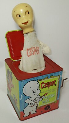 Vtg 1961 Casper The Friendly Ghost Music Box by Mattel *Crack Rip