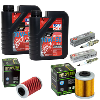 Set Öl 2L Inspektion für KTM SMC 690 R Supermoto 2019-24 2 X Ölfilter Zündkerzen