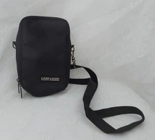 Black Vinyl Case Logic Gameboy Console Game Case Pouch W/ Adjustable Strap