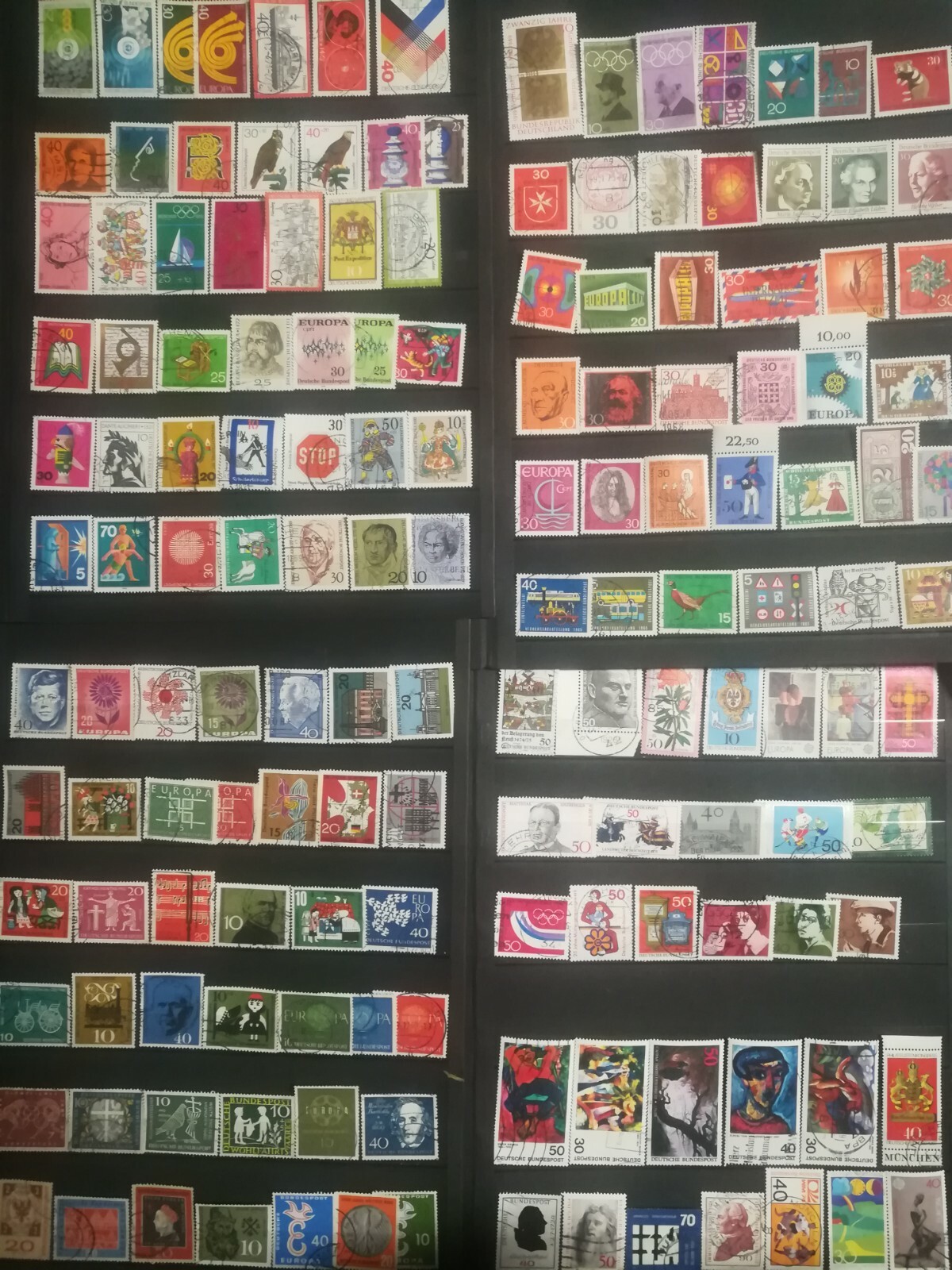 Lot75 / LOT DE 150 TIMBRES ALLEMAGNE année 60 à fin 70 Oblitérés * TOP !