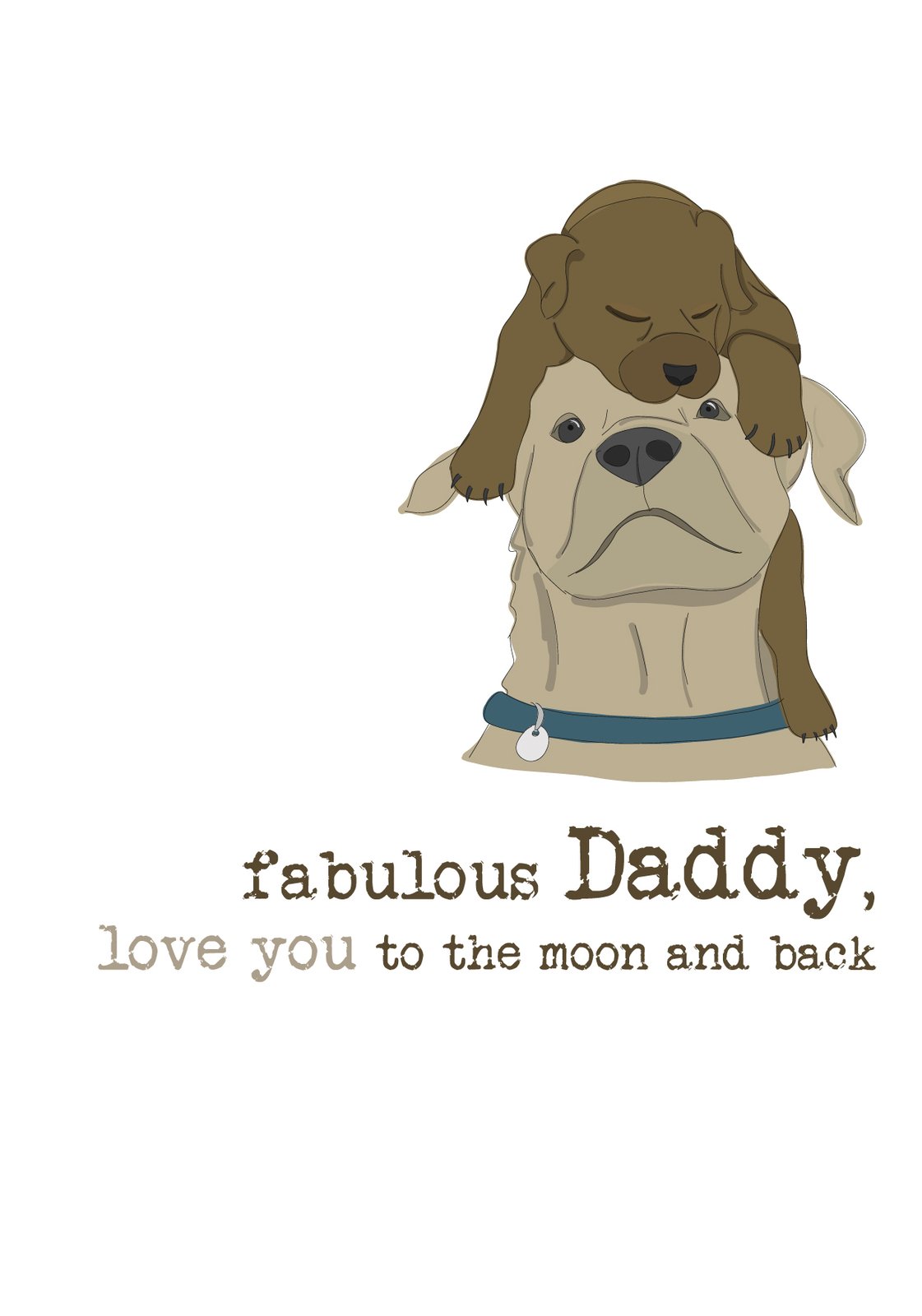 Fabulous Daddy Sparkle Finished Greeting Card By Dandelion Stationery Cards