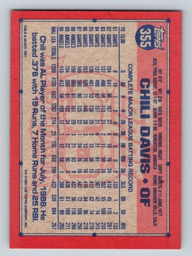 1991 TOPPS BASEBALL CARDS - ROOKIE - MVP - HOF - COMPLETE YOUR SET-TTM #299-#600 - Bild 97 von 501
