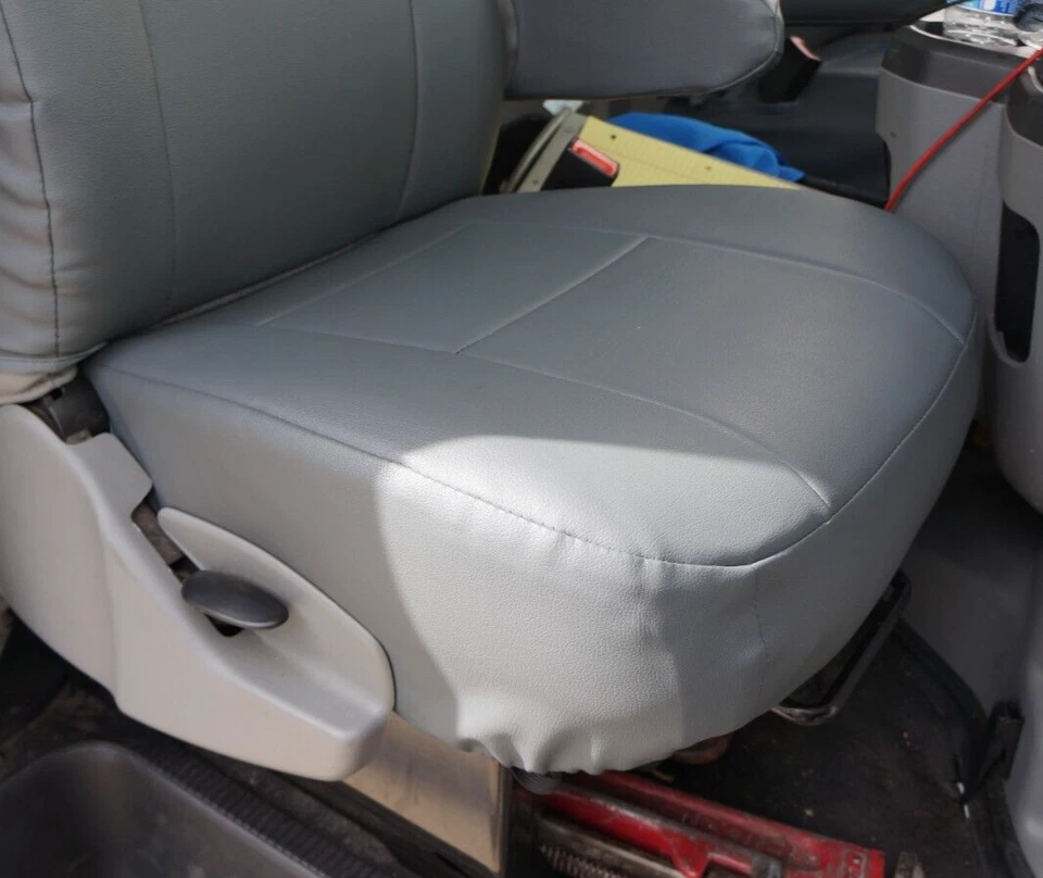 适用于福特 ECONOLINE 1998 - 2019 年 S.LEATHER 定制 2 个前座套 13 种颜色 — 第 3/4 张图片