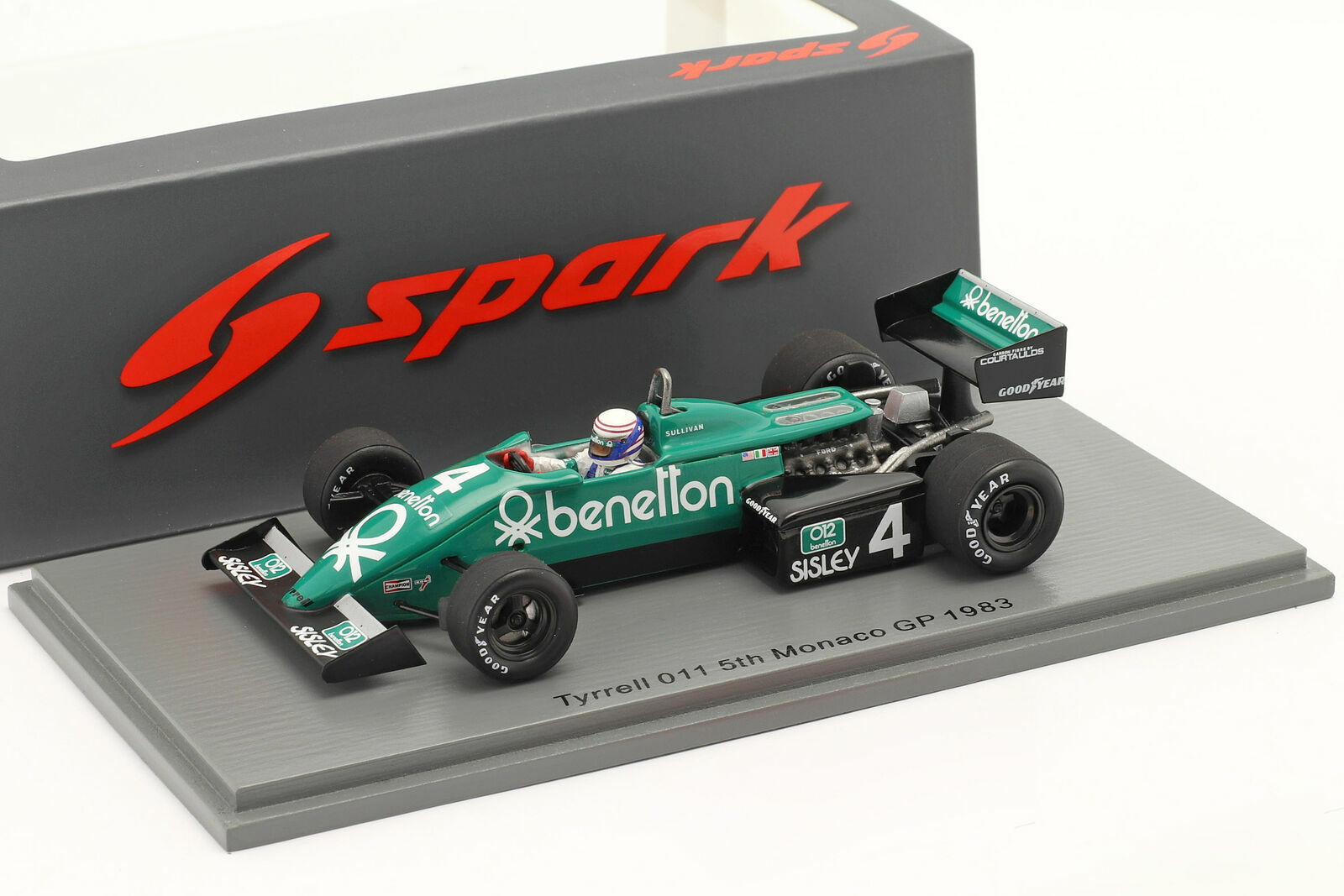 Idée cadeau de collection : Tyrrell 011 Spark S7285 F1 GP Monaco 1983 miniature 1/43