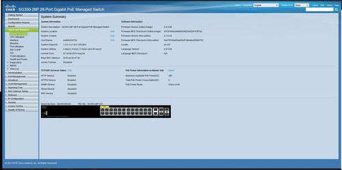 Cisco SG350-28P-K9 V01 28-Port Gigabit Ethernet PoE Managed Network Switch - Photo 5/5