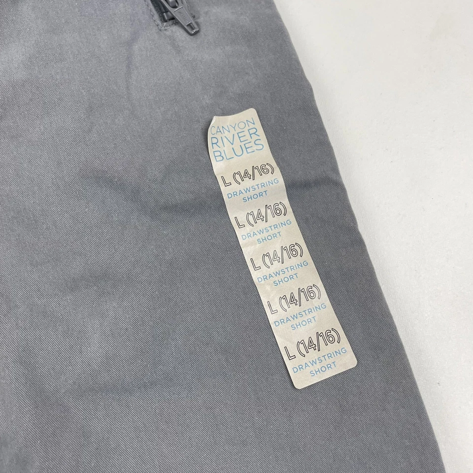NWT Canyon River Blues Gray Drawstring Shorts Below Knee Length Sz L 14/16 - Image 3 of 4