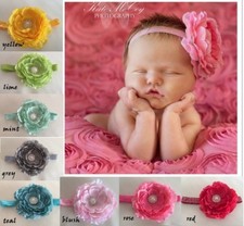 NEW Peony flower/baby/girl/headband/photo prop/christening Newborn - 3 years