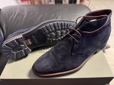 LEDERSCHUHE Gr. 41 von Henry Parker* Blau *NEU* Wild Leder