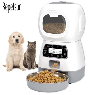Large Capacity 3.5L Automatic Pet Feeder wTimer- Smart Cat & Dog Food Dispenser