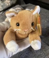 NIP The Gold Cat Ty Beanie Baby 1994/1993, Many Errors and Rarities, PVC