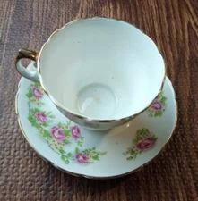 Regency England Bone China Roses Tea Cup & Saucer 