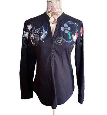 Desigual Bluse Longsleeve schwarz Gr S