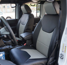 For Jeep Wrangler Jk 2013-2018 Iggee Custom Fit 2 Front Seat Covers Blackgrey
