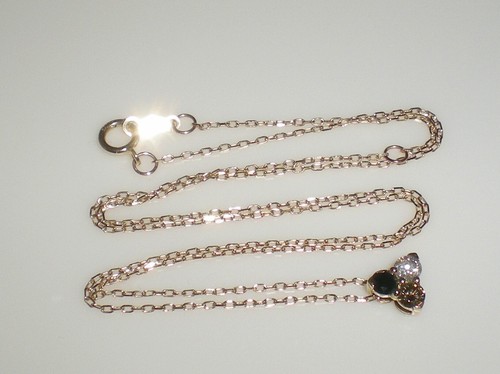 *EVERY LOVE* 10K YG 1/2ct Black White Brown Diamond Cluster Necklace KAY $699.99 - Picture 21 of 23