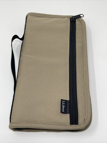 LL Bean Full Zip Personal Organizer Brown