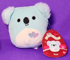 Squishmallows Valentine's Day Kya the Blue Koala Bear 4" NWT Fuzzy Ombre Ears