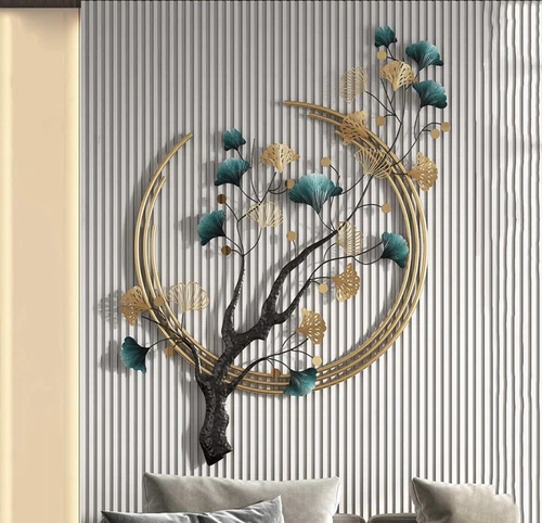 Ginkgo metal wall art Wall Picture Handmade Decoration Living Room 110cm x 68cm - Picture 5 of 12