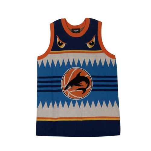NWT JUST DON Blue Shark Basketball Tank 