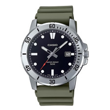 CASIO Collection MTP-VD01-3E Orologio Quarzo Bracciale Gomma Diver Style