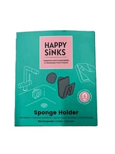 HAPPY SiNKS Magnetic Kitchen Sink Sponge Holder Charcoal