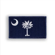 South Carolina State Flag Embroidered Patch 3 ⅜" x 2"