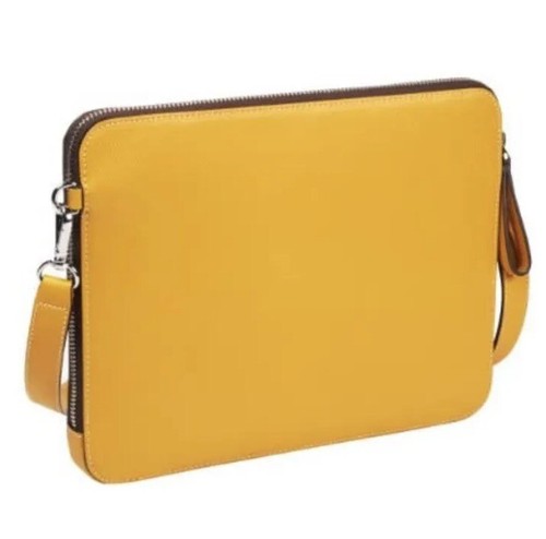 Authentic Tumi Slim Zip Top Crossbody for I-Pad, Marigold With Box - Picture 2 of 8
