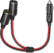 Car Cigarette Lighter Splitter 1 to 2 12V Power Charger Port Adapter Plug Socket