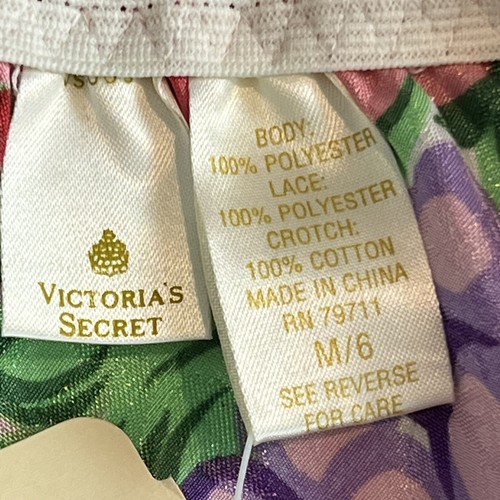Victoria's Secret Panties M 6 Bikini rare satin gold crown label Medium Vtg NWT - Picture 7 of 11