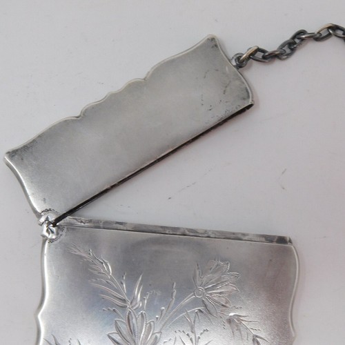 Aesthetic Card Case C. 1880 Whiting No Mono Sterling Silver Purse Excellent Cond - Picture 4 of 11