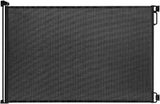 Retractable Baby Gate 33" tall, Extends to 55” Wide, Mesh Safety Dog Gate, BLACK