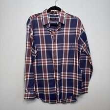 1980s Christian Dior Monsieur Plaid Mens Shirt Large Vintage Mens Button Down